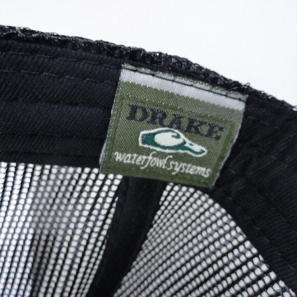 Drake Waterfowl Hat Blue Black Enid Mesh Snapback Trucker Cap Mens NWT DH4135 - Picture 9 of 9